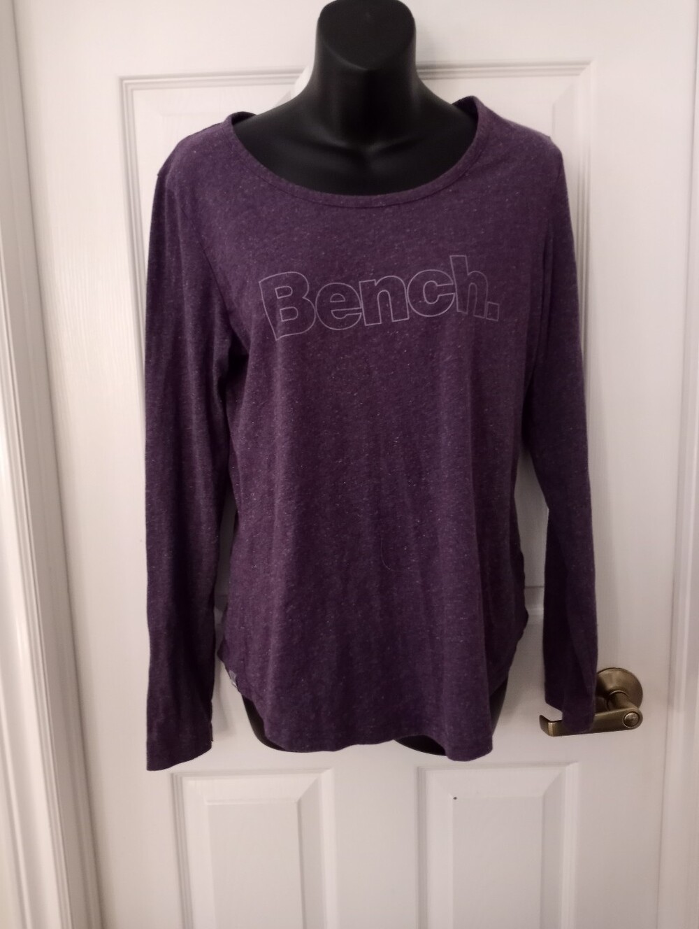 L Bench Purple Long Sleeve Logo Tee